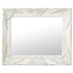 Berkfield Home Wall Mirror Baroque Style 50x40 cm White - thumbnail 2