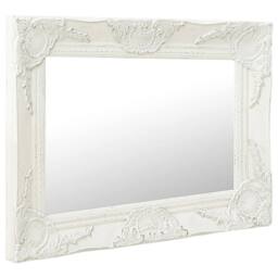 Berkfield Home Wall Mirror Baroque Style 50x40 cm White - thumbnail 1
