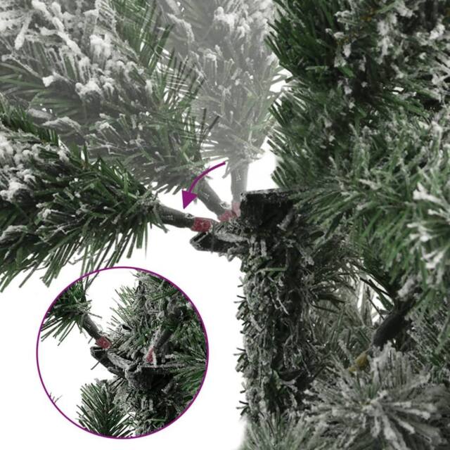 Berkfield Home Beautiful Artificial Hinged Christmas Tree with Flocked Snow 240 cm - image 1