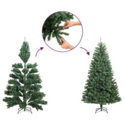 Berkfield Home Beautiful Artificial Hinged Christmas Tree with Flocked Snow 240 cm - thumbnail 8