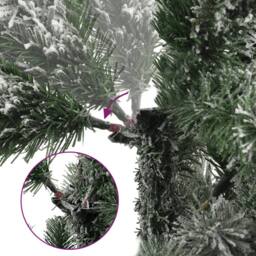 Berkfield Home Beautiful Artificial Hinged Christmas Tree with Flocked Snow 240 cm - thumbnail 1