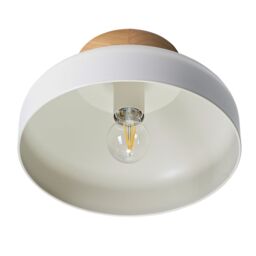 Happy Homewares Contemporary Scandinavian Designed Semi Flush Ceiling Light Fitting in Grey - thumbnail 2