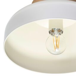 Happy Homewares Contemporary Scandinavian Designed Semi Flush Ceiling Light Fitting in Grey - thumbnail 3
