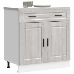 Berkfield Home Kitchen Base Cabinet¬†Porto Grey Sonoma Engineered Wood - thumbnail 1
