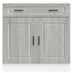 Berkfield Home Kitchen Base Cabinet¬†Porto Grey Sonoma Engineered Wood - thumbnail 4