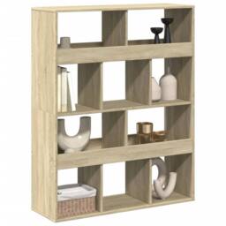 Berkfield Home Room Divider Sonoma Oak 100x33x125.5 cm Engineered Wood in Light Tan - thumbnail 3