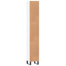 Berkfield Home Durable Bathroom Cabinet White 30x30x190 cm Engineered Wood - Size: 30 x 30 x 190 cm - thumbnail 8