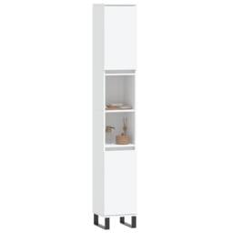 Berkfield Home Durable Bathroom Cabinet White 30x30x190 cm Engineered Wood - Size: 30 x 30 x 190 cm - thumbnail 1