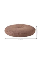Living and Home Bohemian Style Detachable Round Floor Cushion in Brown - thumbnail 8
