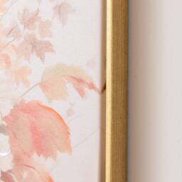 Melody Maison Large Red Floral Autumn Framed Wall Print - 50cm X 40cm in Gold - Size: 50 cm X 40 cm - thumbnail 2