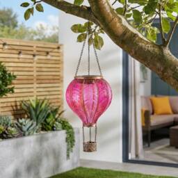 Garden Greatness Fuchsia Hanging Solar Hot Air Balloon - Size: 1 Pack - thumbnail 2