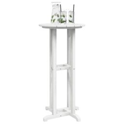 Berkfield Home Bar Table White 55x55x107 cm HDPE - Size: 55 x 55 x 107 cm - thumbnail 3