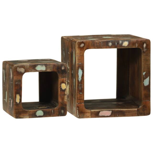 Berkfield Home TV Unit 36x36x30 cm Solid Wood Reclaimed in Brown - Size: 36 x 36 x 30 cm - image 1