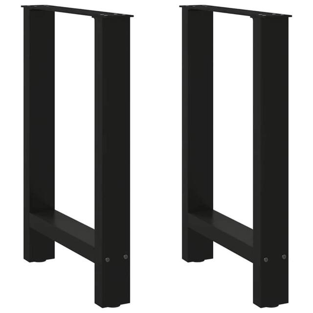 Berkfield Home Coffee Table Legs Black 2 pcs 60x(72-73) cm Steel - image 1