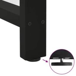 Berkfield Home Coffee Table Legs Black 2 pcs 60x(72-73) cm Steel - thumbnail 9