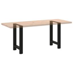 Berkfield Home Coffee Table Legs Black 2 pcs 60x(72-73) cm Steel - thumbnail 8
