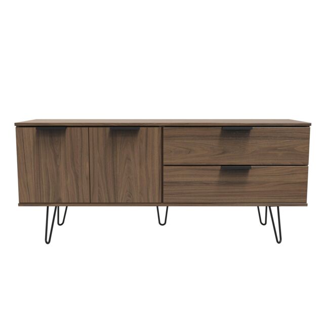 Ready Assembled 2 U Fuji 2 Drawer 2 Door Wide Sideboard (Ready Assembled) in Walnut - image 1