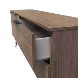 Ready Assembled 2 U Fuji 2 Drawer 2 Door Wide Sideboard (Ready Assembled) in Walnut - thumbnail 5