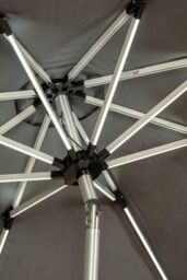 Royalcraft 2.7m Crank & Tilt LED Strip Parasol (38mm Pole, 8 Ribs) in Grey - thumbnail 5