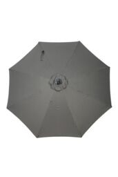 Royalcraft 2.7m Crank & Tilt LED Strip Parasol (38mm Pole, 8 Ribs) in Grey - thumbnail 6