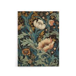 "Artery8 Flowers & Leaves Art Nouveau Canvas Wall Art Print in Green - Size: W18"" x H24""" - thumbnail 1