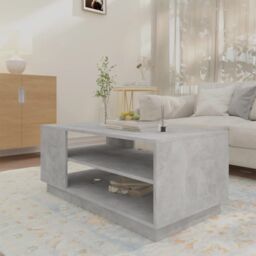 Berkfield Home Coffee Table Concrete Grey 102x55x43 cm Engineered Wood - Size: 102 x 55 x 43 cm - thumbnail 3