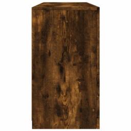 Berkfield Home Sideboard with LED Lights Smoked Oak 142.5x37x67 cm in Brown - thumbnail 7