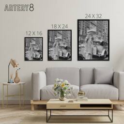 "Artery8 Social Justice Newsboy Dorothea Lange Framed Canvas Wall Art Print in Grey - Size: W12"" x H16""" - thumbnail 4