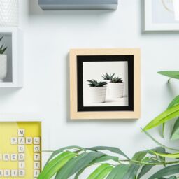 "Nicola Spring 6"" x 6"" 3D Box Photo Frames - 4"" x 4"" Mount - Light Brown - Pack of 5 in Black" - thumbnail 6