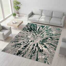 Smart Living Luxury Soft Modern Shimmer Sunset Rug for Living & Bedroom in Emerald - Size: 200 cm x 290 cm