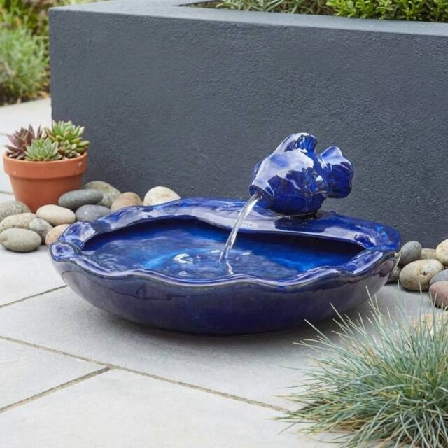 Garden Greatness Aqua Ceramic Fish Water Feature Fountain - Size: 1 Pack - image 1