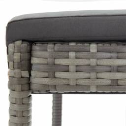 Berkfield Home 5 Piece Garden Bar Set Grey Solid Wood Acacia & Poly Rattan - thumbnail 9