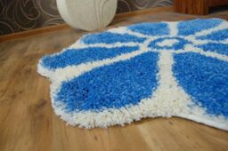RugsX Circle Shaggy Rug in Blue - Size: 120 cm diameter - thumbnail 2