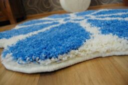 RugsX Circle Shaggy Rug in Blue - Size: 120 cm diameter - thumbnail 3