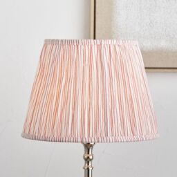 Ruma Red Stripe Mushroom Pleat Tapered Lampshade - Size: 16 inches - thumbnail 1