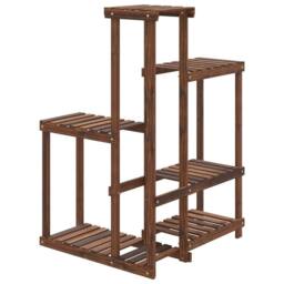 Berkfield Home Elegant Flower Stand 62.5x61.5x101.5 cm Solid Wood Fir in Brown - thumbnail 6