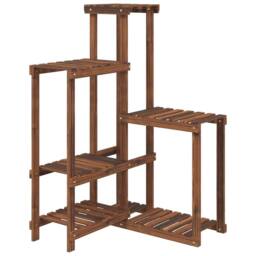 Berkfield Home Elegant Flower Stand 62.5x61.5x101.5 cm Solid Wood Fir in Brown - thumbnail 3