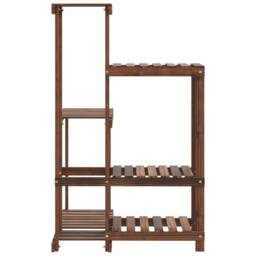 Berkfield Home Elegant Flower Stand 62.5x61.5x101.5 cm Solid Wood Fir in Brown - thumbnail 4