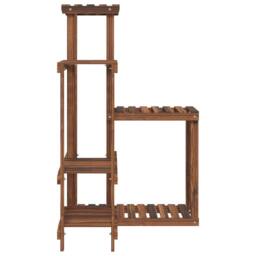 Berkfield Home Elegant Flower Stand 62.5x61.5x101.5 cm Solid Wood Fir in Brown - thumbnail 5