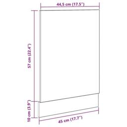 Berkfield Home Durable Dishwasher Panel Old Wood 45x3x67 cm Engineered Wood in Brown - Size: 45 x 3 x 67 cm - thumbnail 8