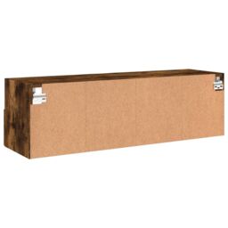 Berkfield Home TV Wall Cabinet Smoked Oak 100x30x30 cm Engineered Wood in Brown - Size: 100 x 30 x 30 cm - thumbnail 9