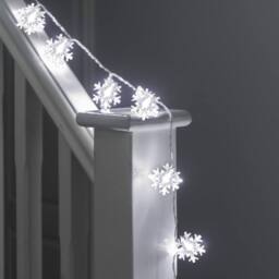 Globrite Snowflake Fairy Lights Christmas Decorations with 2 Modes 40 LED in White - thumbnail 6