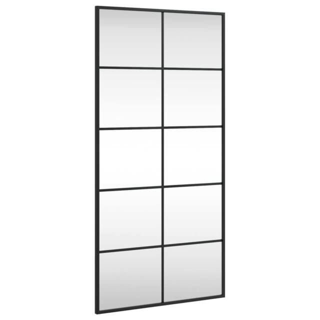 Berkfield Home Wall Mirror Black 50x100 cm Rectangle Iron - image 1