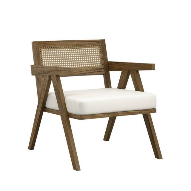 Lemon Pavilion Furniture Arizona Indoor Chair - Weave/Pine - L71.5xW63xH74 cm - Ecru/Smoked in Light Brown - image 1