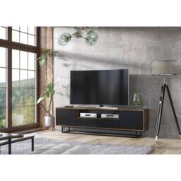 Mex Furniture LTD TV Unit Rift Loft 200cm - Rustic & Black - thumbnail 2