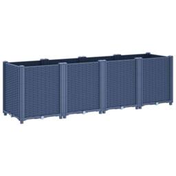 Berkfield Home Garden Planter Blue Grey 160x40x53 cm PP - Size: 160 x 40 x 53 cm - thumbnail 5
