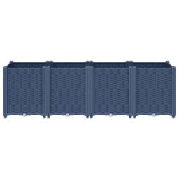 Berkfield Home Garden Planter Blue Grey 160x40x53 cm PP - Size: 160 x 40 x 53 cm - thumbnail 3