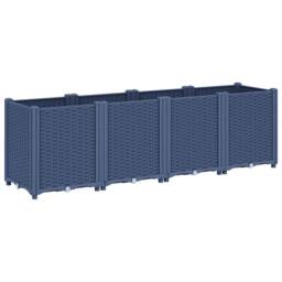 Berkfield Home Garden Planter Blue Grey 160x40x53 cm PP - Size: 160 x 40 x 53 cm