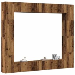 Berkfield Home Wall Mounted TV cabinets 8 pcs Old Wood Engineered Wood in Brown - thumbnail 1