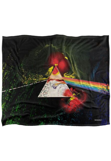 Pink Floyd Dark Side of The Moon Silky Touch Super Soft Throw Blanket 152 X 127 cm in White - image 1